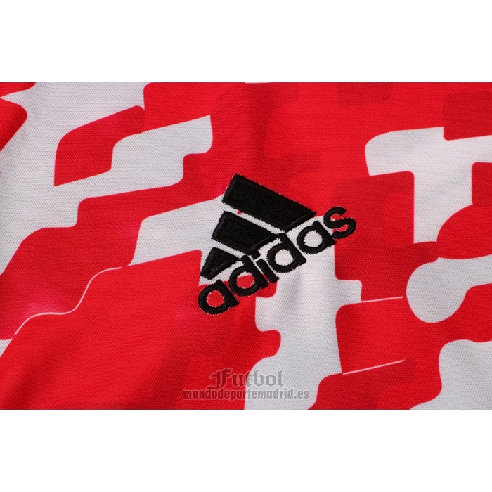 Chandal del Manchester United Manga Corta 2021-2022 Rojo y Blanco